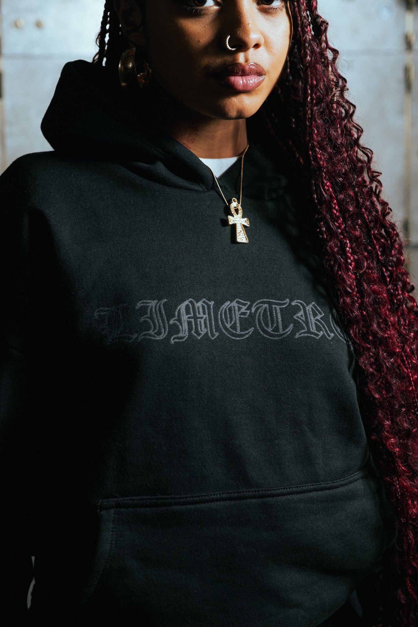 PRESTIGE BOXY HOODIE BLACK Limetre
