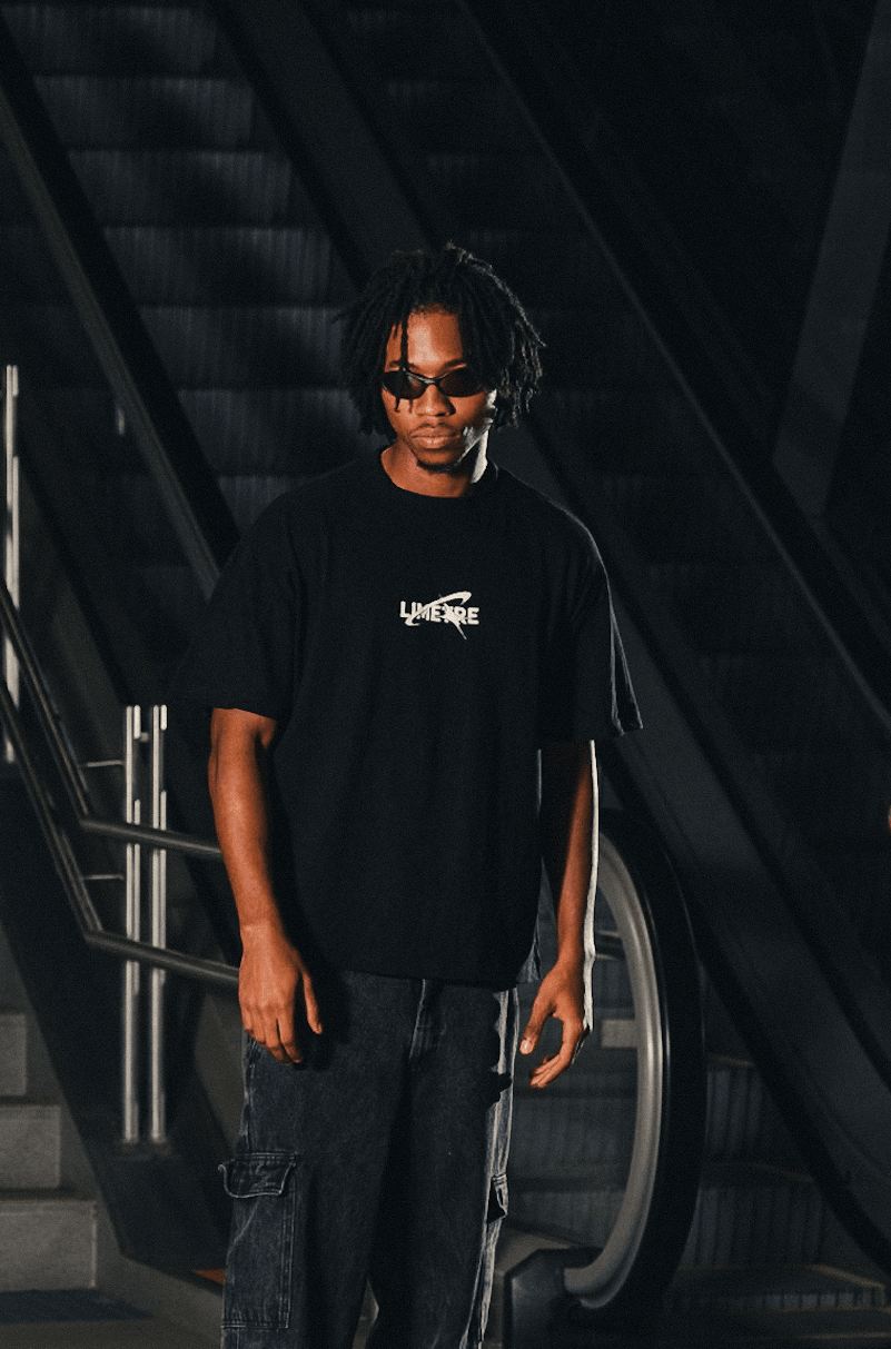 RETRO LOGO BLACK BOXY T-SHIRT