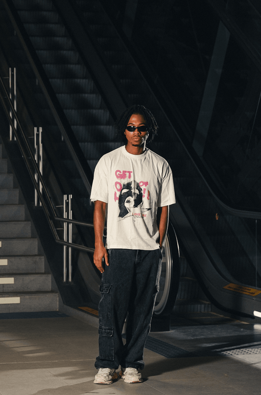 MASK OFF WHITE BOXY T-SHIRT Limetre