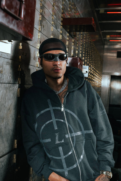 TARGET ZIP HOODIE GRAY