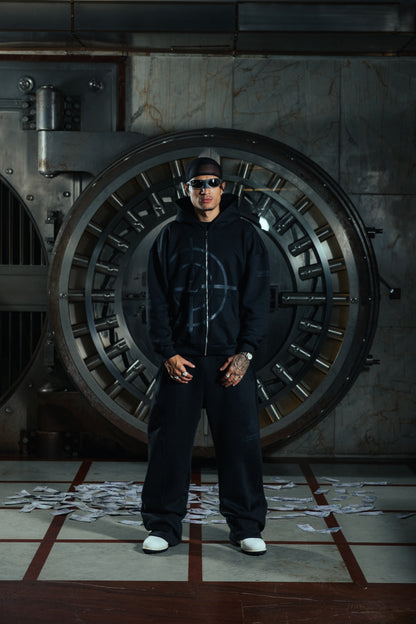 TARGET ZIP HOODIE BLACK