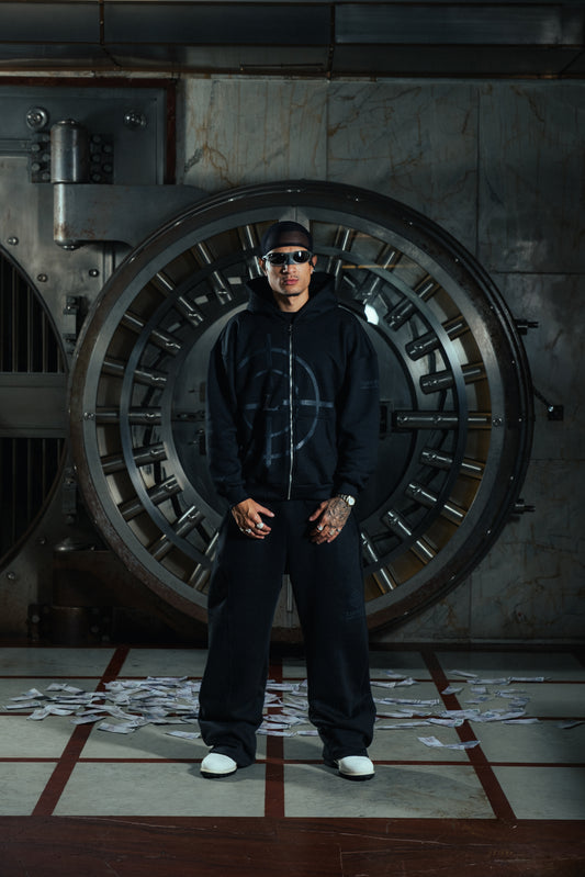 TARGET ZIP HOODIE BLACK