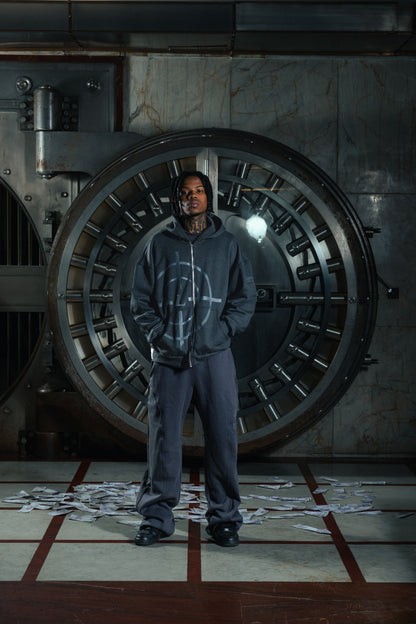 TARGET ZIP HOODIE GRAY