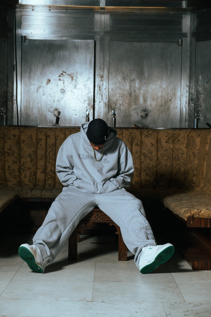 PRESTIGE BOXY HOODIE GRAY