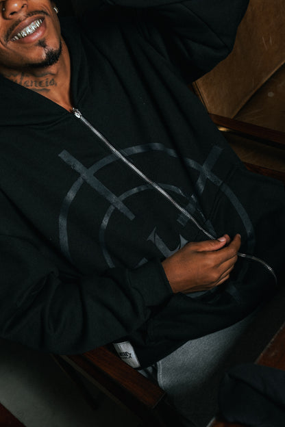 TARGET ZIP HOODIE BLACK