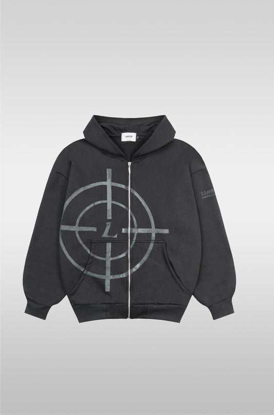 TARGET ZIP HOODIE GRAY