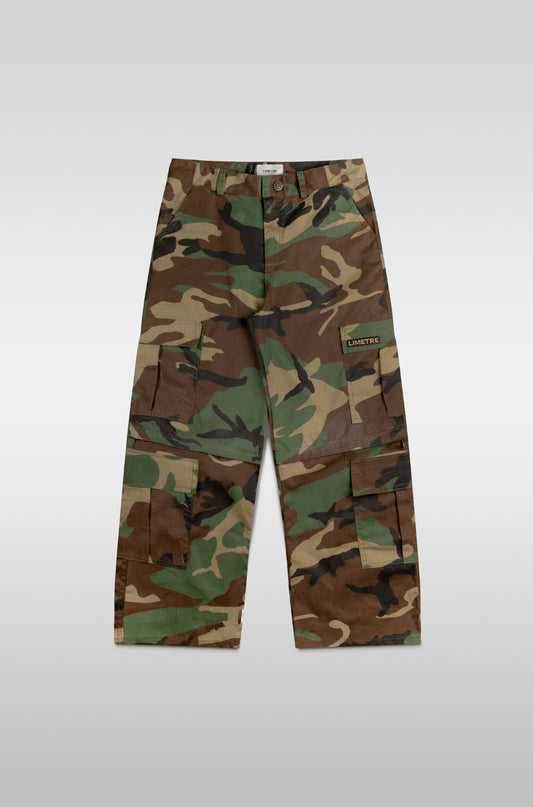 CAMO DOUBLE CARGO PANTS