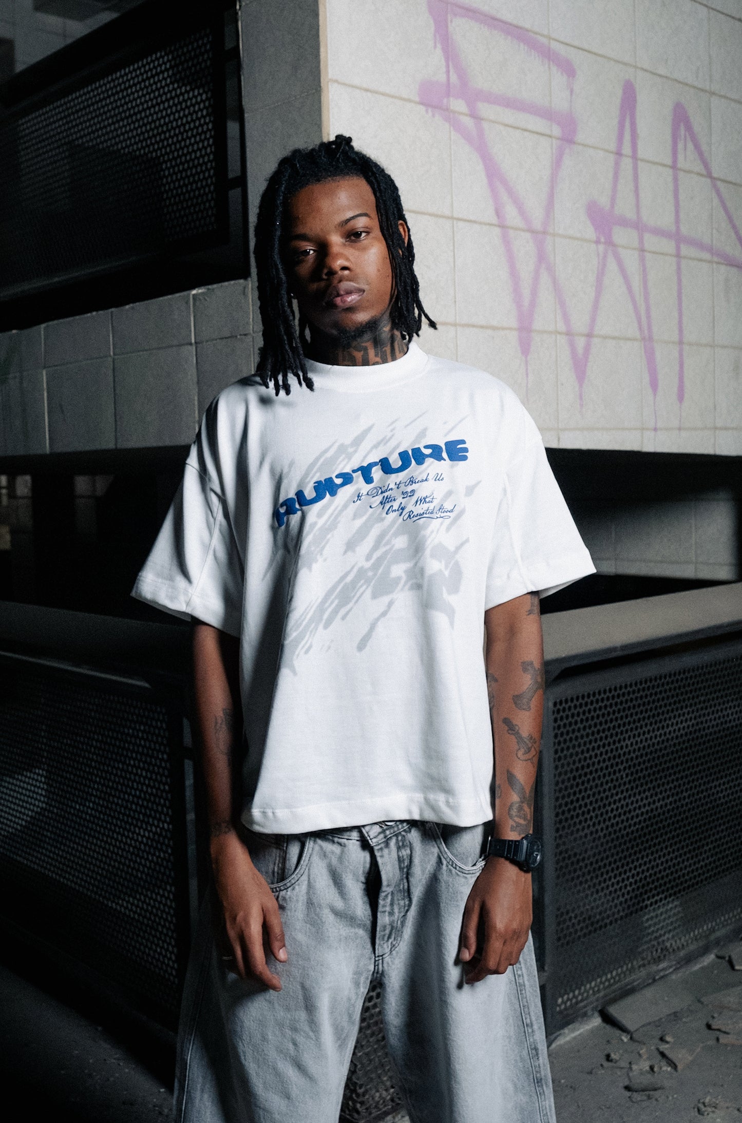 RUPTURE TEE WHITE Limetre