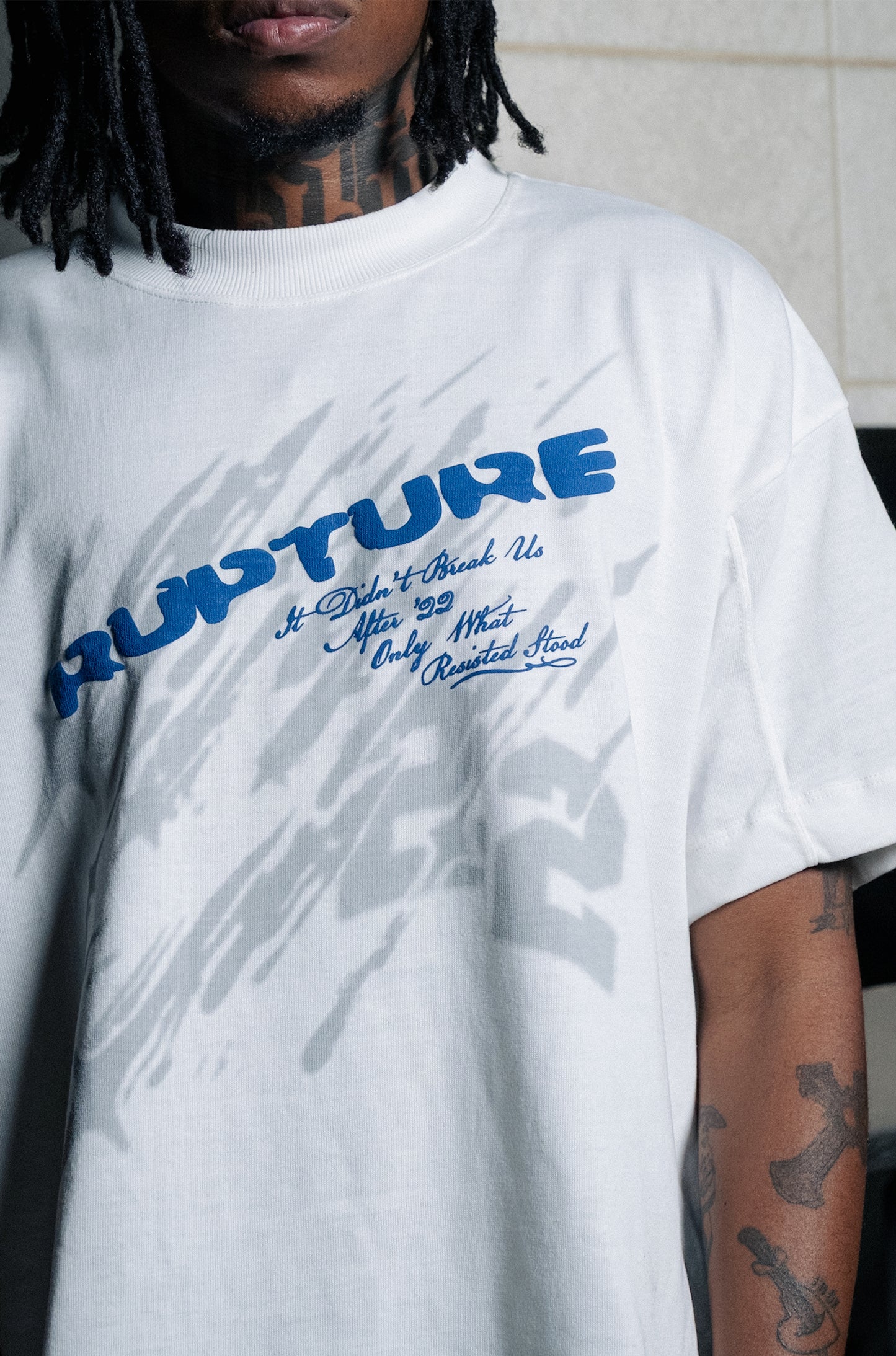 RUPTURE TEE WHITE Limetre