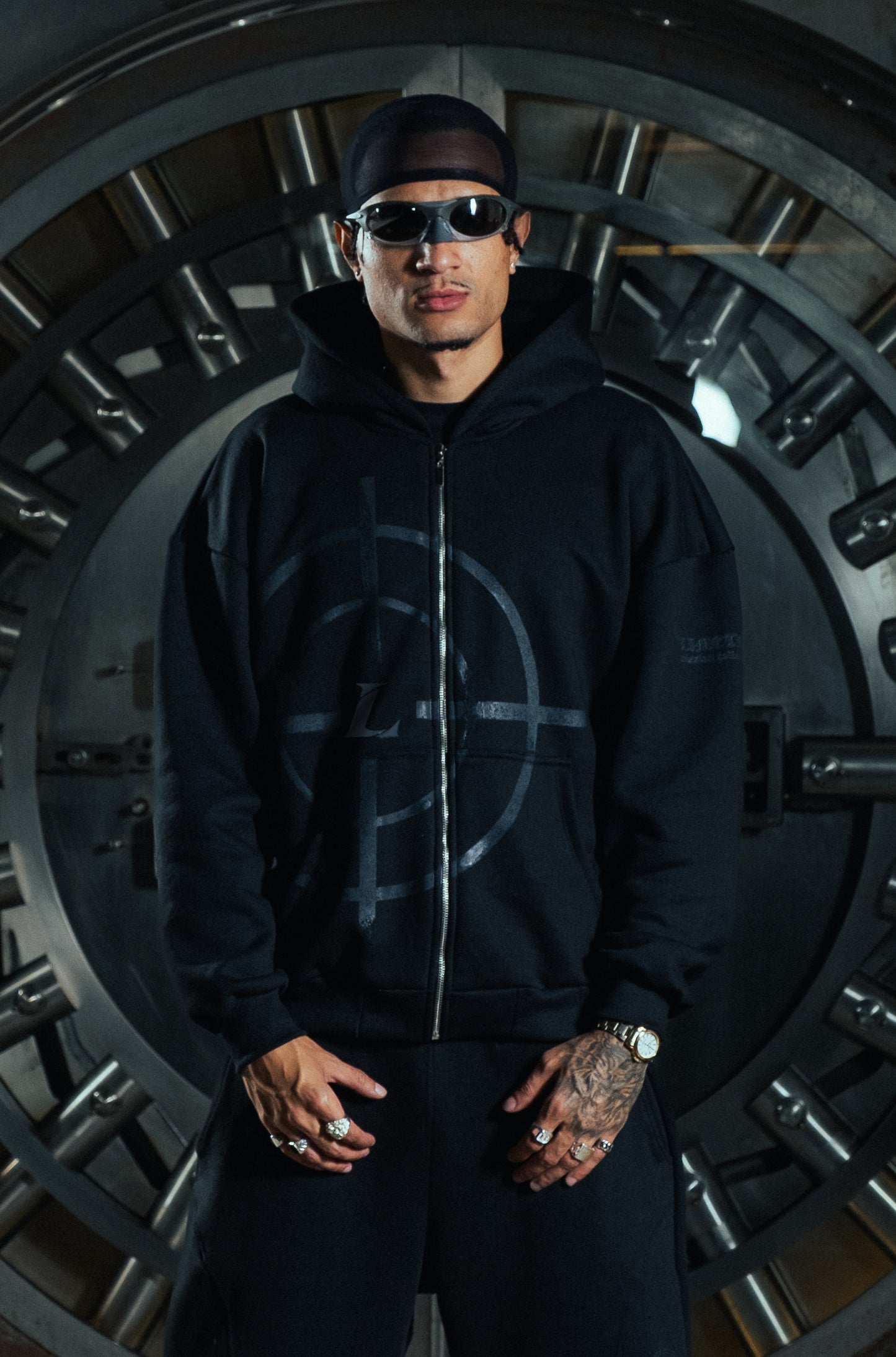 TARGET ZIP HOODIE BLACK