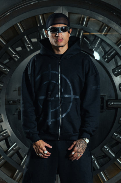 TARGET ZIP HOODIE BLACK