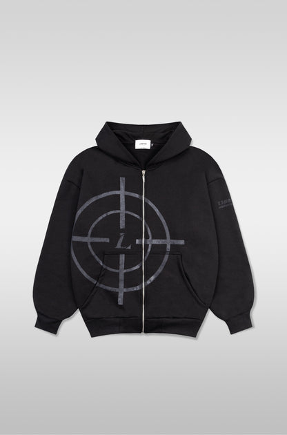 TARGET ZIP HOODIE BLACK