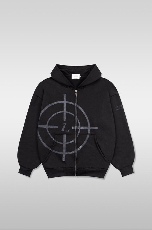 TARGET ZIP HOODIE BLACK