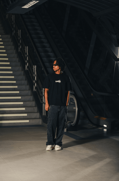 RETRO LOGO BLACK BOXY T-SHIRT