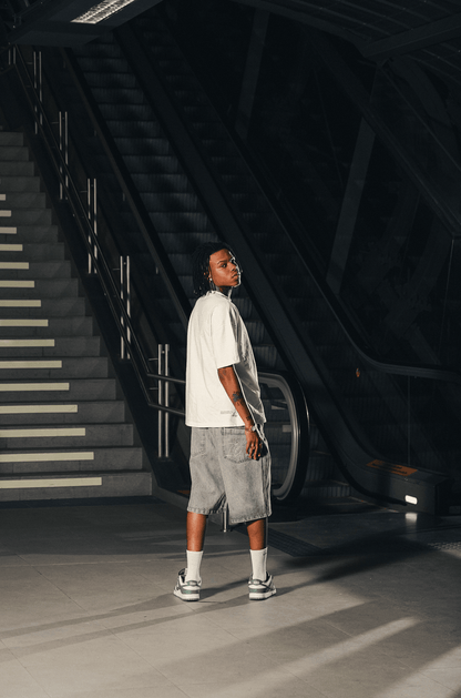 RETRO LOGO OFF-WHITE BOXY T-SHIRT