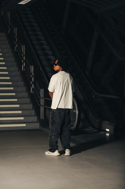 MASK OFF WHITE BOXY T-SHIRT