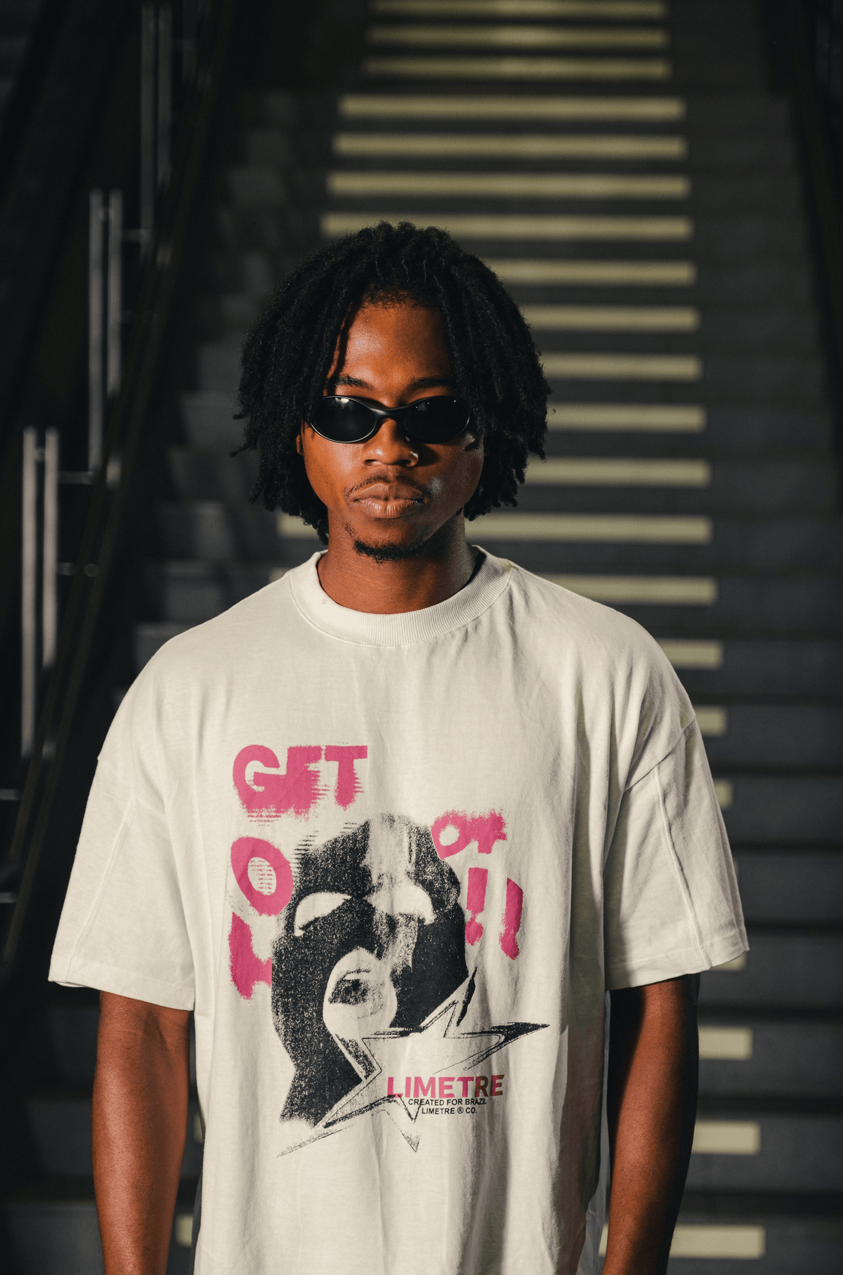 MASK OFF WHITE BOXY T-SHIRT Limetre