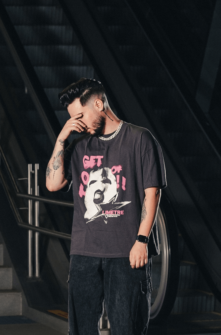 MASK OFF ASFALT BOXY T-SHIRT Limetre